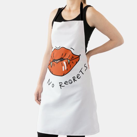 後悔なし赤い唇バレンタイン エプロン (インサイチュ)