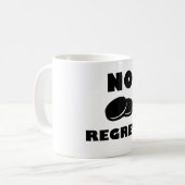 後悔なし黒/白クッキーサンドイッチマグ コーヒーマグカップ (正面左)