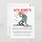 後悔のあと延期されたイベントキャンセル漫画 ポストカード (正面/裏面)