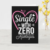 後悔ゼロの独身アンチバレンタインデー カード (黄色い花)