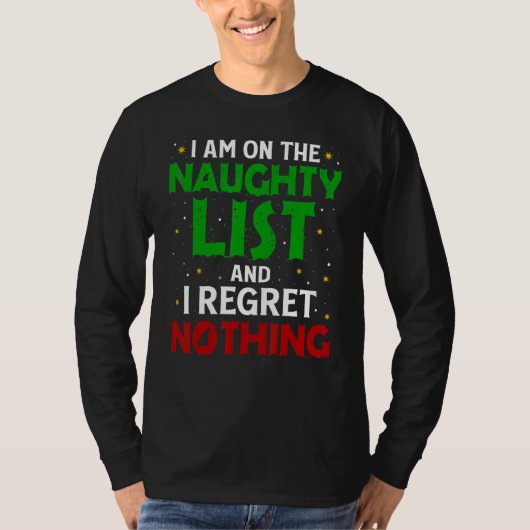 後悔ナシ クリスマス ホリデー ヴィンテージ Tシャツ (正面)