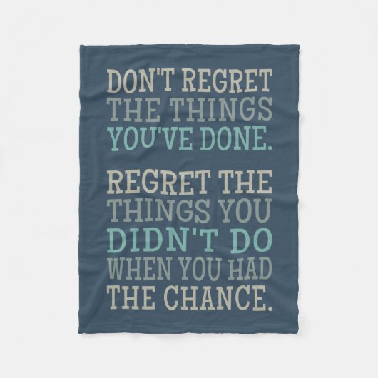 後悔感動的フリースブランケット フリースブランケット (正面)