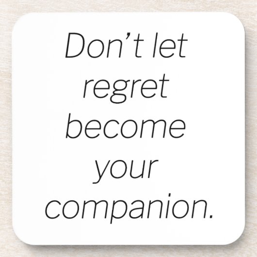 後悔懸命プラスチックコースター コースター (正面)