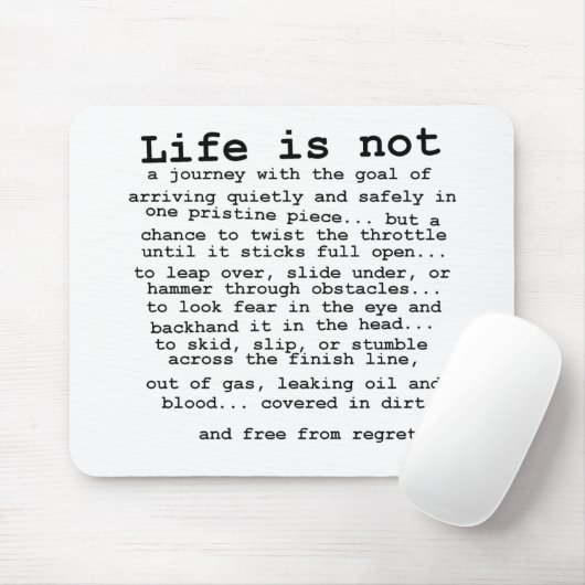 後悔無し-土のバイクのモトクロスのマウスパッド マウスパッド (マウス)