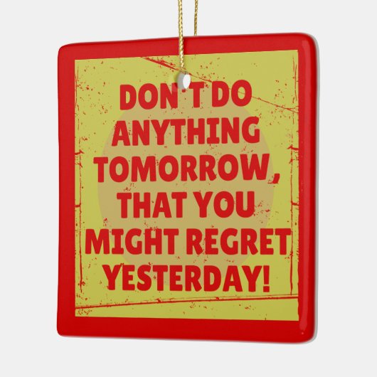 後悔過去と現在時制 セラミックオーナメント (左)