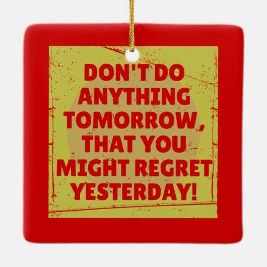 後悔過去と現在時制 セラミックオーナメント (裏面)