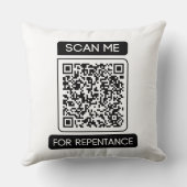 後悔QRコードをスキャンする クッション (裏面)
