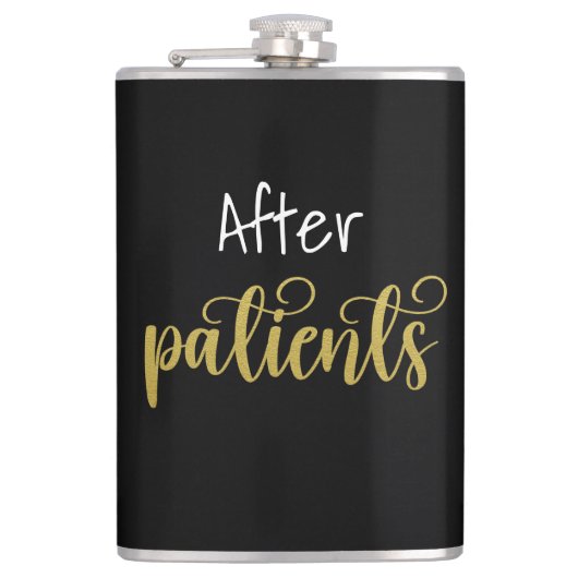 後患者おもしろいナース医師医療従事者 フラスク (正面)