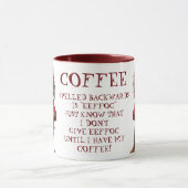 後方おもしろいに綴った漫画の犬のコーヒー マグカップ (中央)