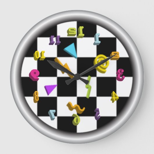 後方の時計 ラージ壁時計 (正面)