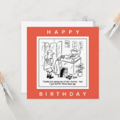 後期ドクターのアポイントメント – 患者の良い漫画 カード (正面/裏面インサイチュ)