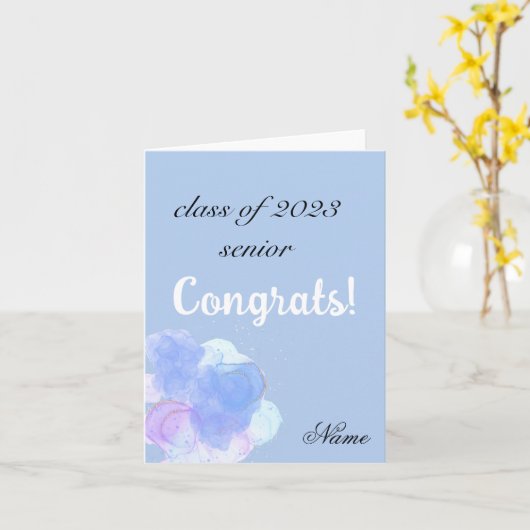 後期卒業生 カード (黄色い花)