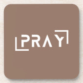 後祈ろにコルクを付けたコースター コースター (正面)