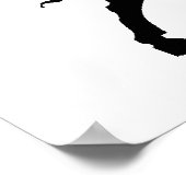 後脚シルエットの馬 ポスター (角)