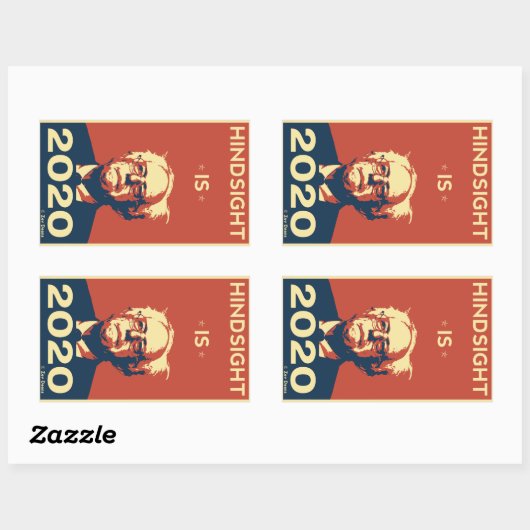 後視は2020 長方形シール (シート)