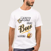 後走でビール Tシャツ (正面)