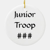 後輩のそりのブルネット セラミックオーナメント (裏面)