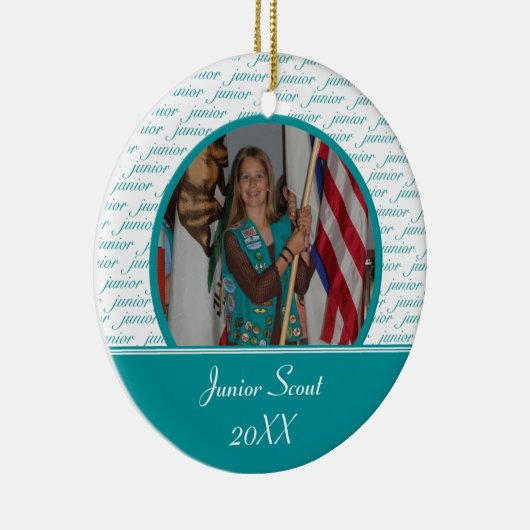 後輩の偵察者の写真のオーナメント セラミックオーナメント (右)