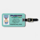 後輩の列車の車掌のバッグのラベル ラゲッジタグ (正面横)