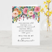 後輩の新婦付添人の提案カード、Ashleyのコレクション カード (黄色い花)