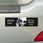 後退させて下さい… または、私は厳密に調べます- バンパーステッカー (車上)