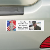 後退させて下さい! バンパーステッカー (車上)