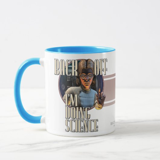 後退させて下さい-私は科学(w)のマグをしています マグカップ (左)