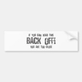 後退すればこれを読むことができれば- emoの代わり バンパーステッカー (正面)