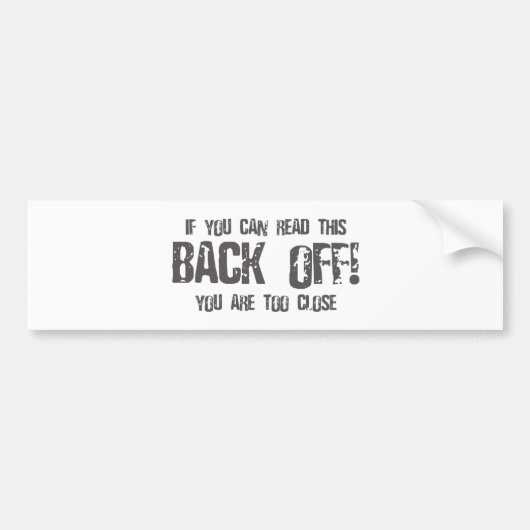 後退すればこれを読むことができれば- emoの代わり バンパーステッカー (正面)
