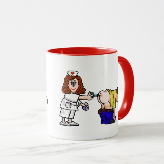 後部のマグの打撃を与えているナース マグカップ (正面右)