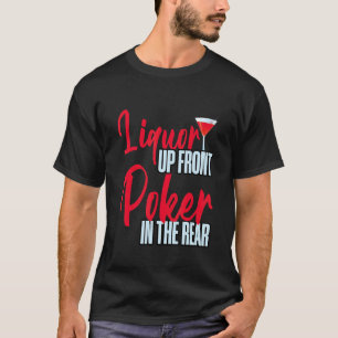後部の前面トランプのポーカーの酒類 Tシャツ