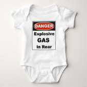 後部の危険の爆発性のガス ベビーボディスーツ (正面)