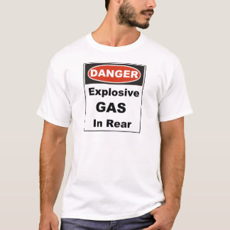 後部の危険の爆発性のガス Tシャツ