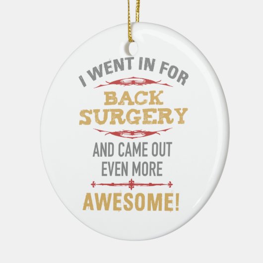 後部外科の回復ユーモア セラミックオーナメント (左)