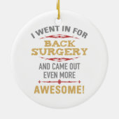後部外科の回復ユーモア セラミックオーナメント (裏面)