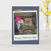 後部座席の運転手 誕生日カード 父の日 カード (黄色い花)