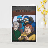 後部座席ダイバーおもしろいギフトTeeカードマグカップなど カード (黄色い花)