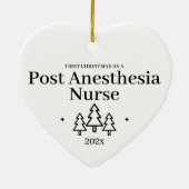 後麻酔ナース初めてのクリスマスオーナメント セラミックオーナメント (裏面)