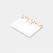 後it®珊瑚及びミントの泡紙吹雪パターンない ポストイット (アングル)