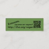 従ってビーガンカードでありたいと思います スキニー名刺 (裏面)