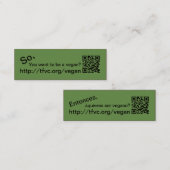 従ってビーガンカードでありたいと思います スキニー名刺 (正面/裏面)