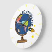 従って引き付けられる ラージ壁時計 (傾斜)