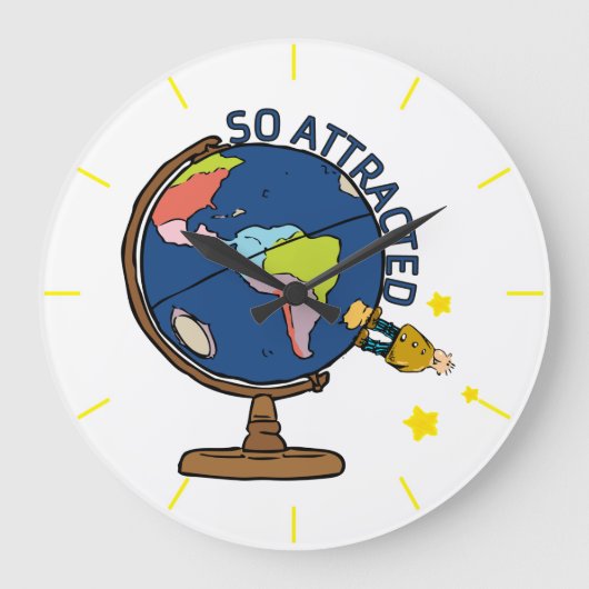 従って引き付けられる ラージ壁時計 (正面)