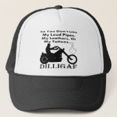 従って私のバイクもしくは自転車に乗る人DILLIGAFであることを好みません キャップ (正面)