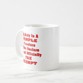 従って私の体は寺院です私が今非課税の コーヒーマグカップ (正面左)