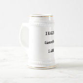 従って私は私をあります飲みます ビールジョッキ (正面左)