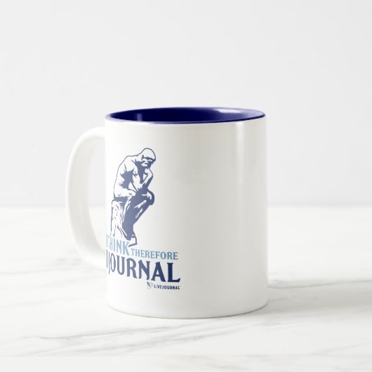 従って私は私を日誌に記します考えます ツートーンマグカップ (正面左)