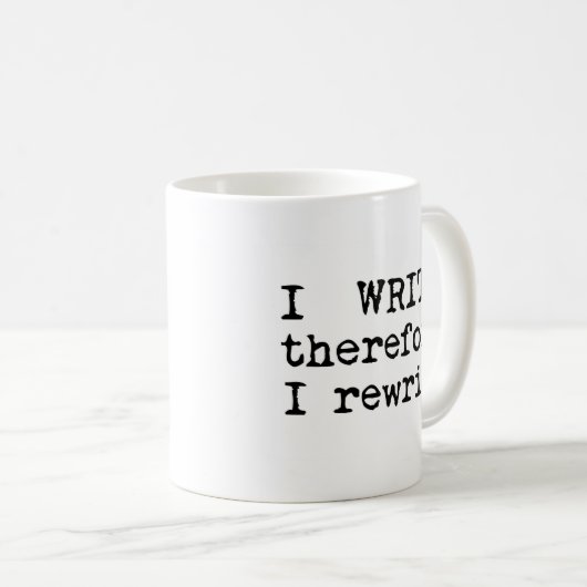 従って私は私を書直します作家のためのギフトを書きます コーヒーマグカップ (正面右)