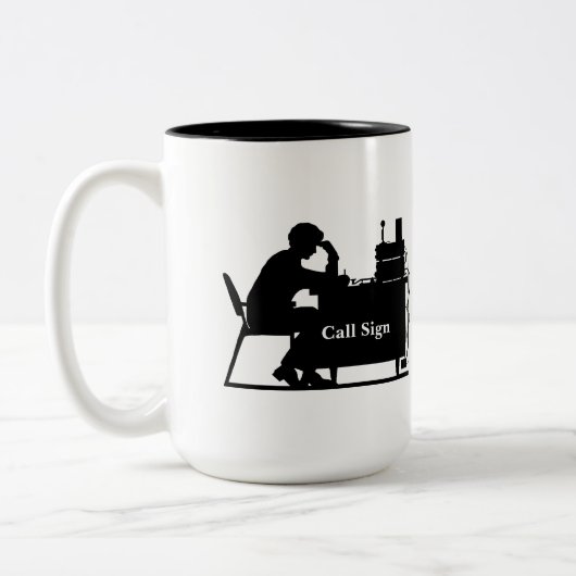 従って私は私を考えますハムのマグはそれをカスタマイズ! ツートーンマグカップ (左)