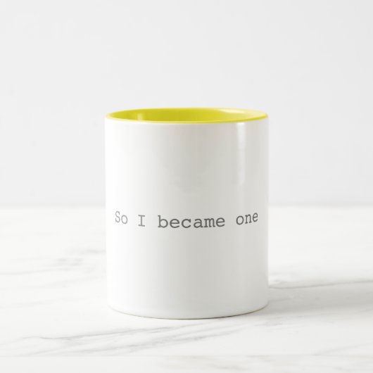 従って私は1つのマグになりました ツートーンマグカップ (中央)